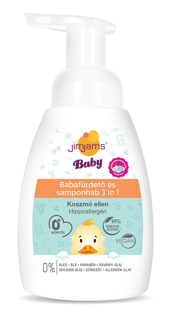 JimJams Baby Babafürdető és samponhab 3in1 250ml